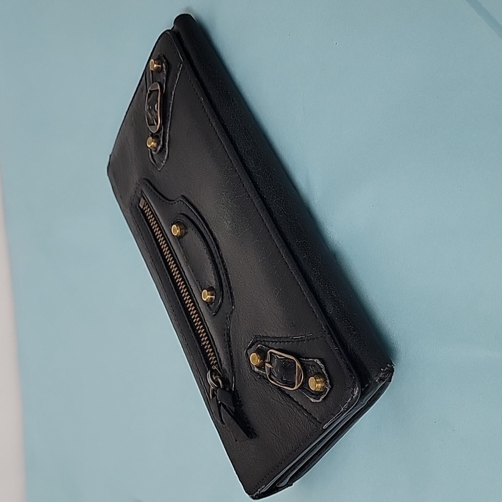 BALENCIAGA Agneau Classic Hardware Magnetic Closure Wallet Black - Picture 8 of 16